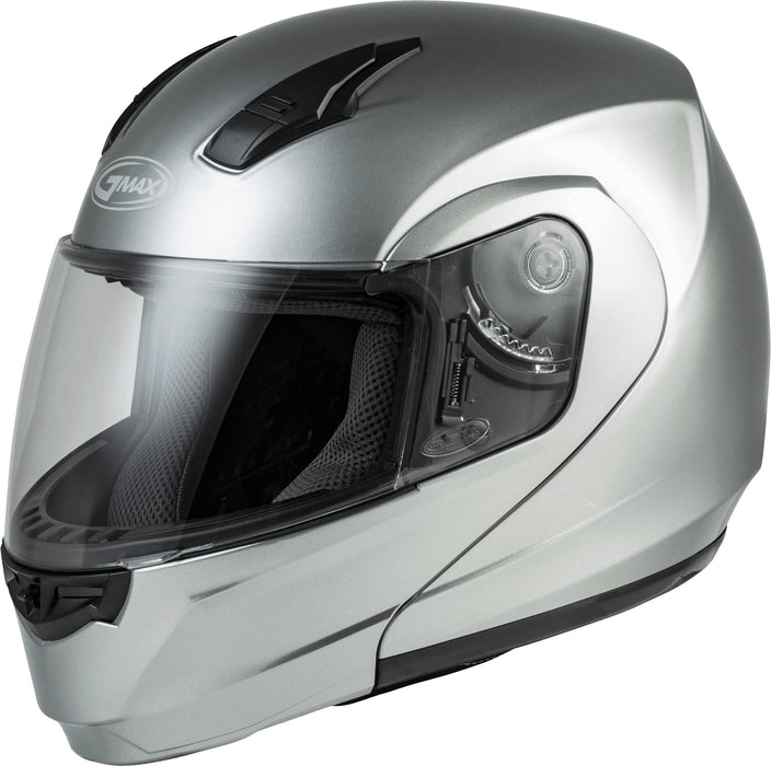 Gmax Md-04 Modualar Dual Sport Helmet (Metallic Silver, X-Small) G104193