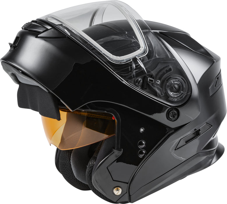 Gmax Gm-01S Modular Dual Lens Shield Snow Helmet (Matte Black, Large) M2010076