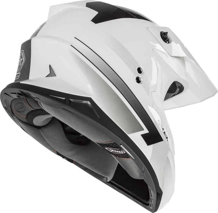 Gmax Mx-86 Off-Road Motocross Helmet (White/Silver/Grey, Xx-Large) D3864018