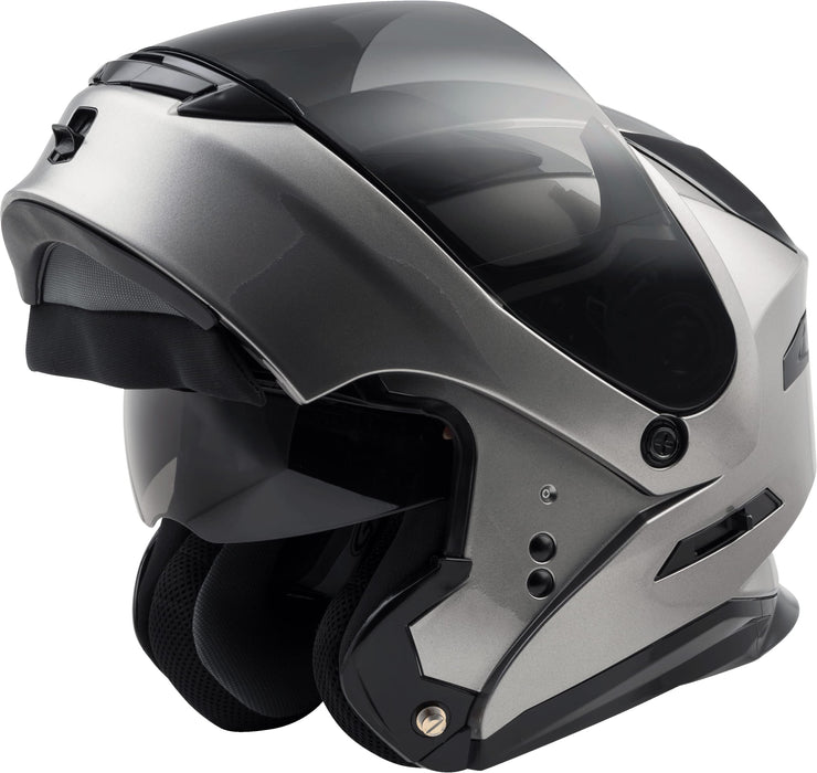 Gmax Md-01 Dual Sport Modular Helmet (Titanium, Large) G1010476