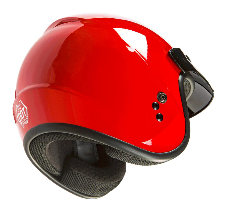 Gmax Of-2 Open-Face Helmet (Red, X-Small) G1020373