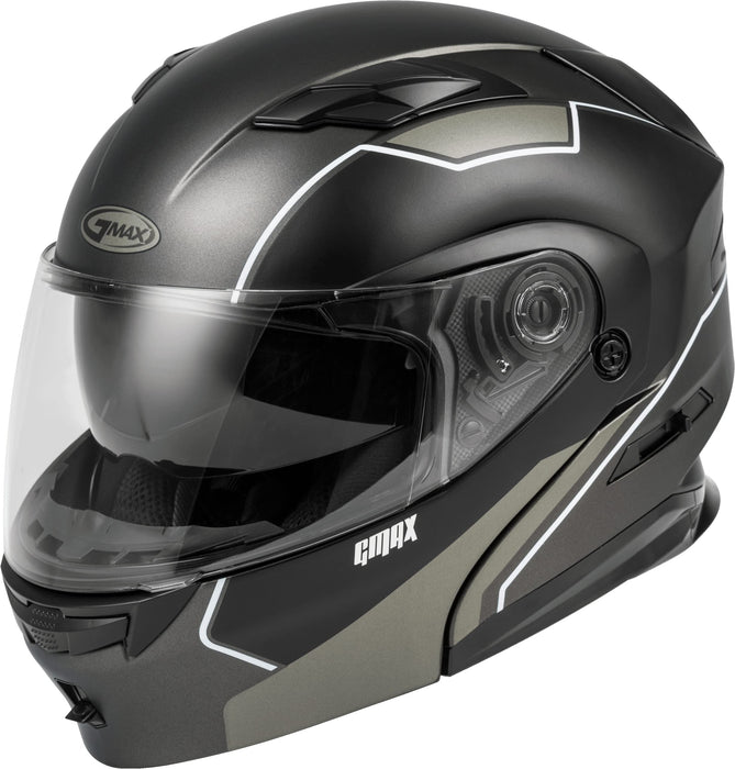 Gmax Md-01 Modular Exploit Helmet Matte Black/Silver 3Xl M1013079