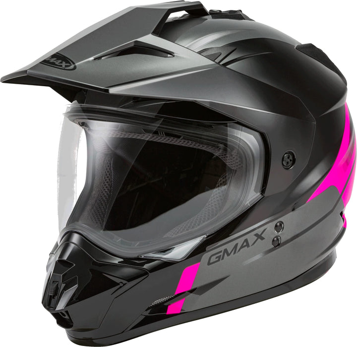 Gmax Gm-11 Dual Sport Helmet (Black/Pink/Grey, X-Large) G1113407