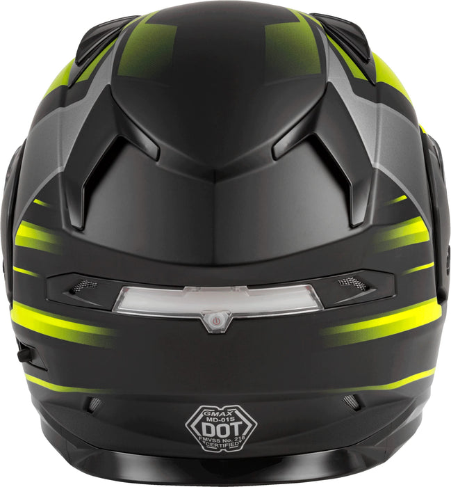 Gmax Md-01S Descendant Modular Snow Helmet (Matte Black/Hi-Vis) M M2013745