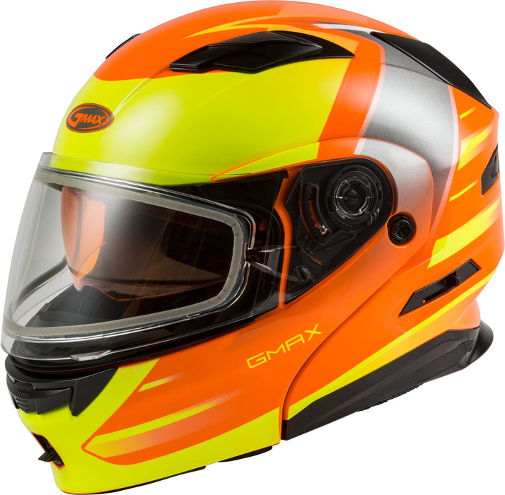 Gmax Md-01S Modular Snow Helmet Descendant Neon Org/Hi-Vis Md M2013665