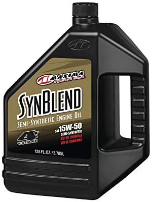 Maxima Racing Usa 30-369128B Syn Blend4 15W50 Synthetic Blend Motorcycle Engine Oil 30-36912B