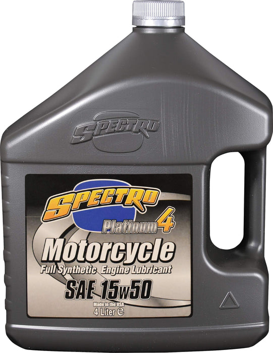 Spectro U.Sp4155 Platinum Motorcycle Full Syn 4T 15W50-4Lt. 4/Case U.SP4155