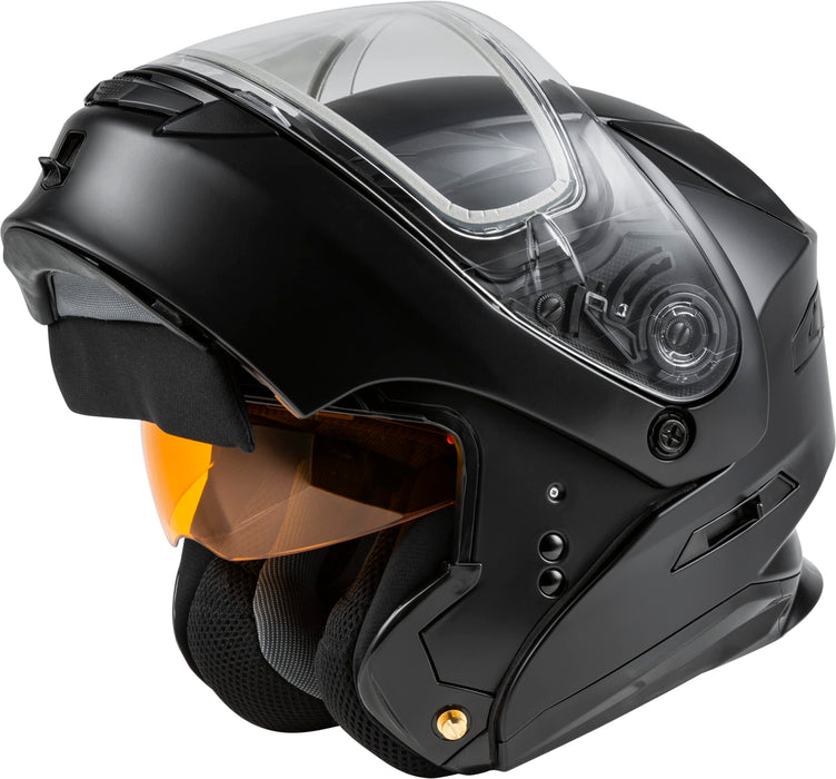 Gmax Gm-01S Modular Dual Lens Shield Snow Helmet (Matte Black, Medium) M2010075