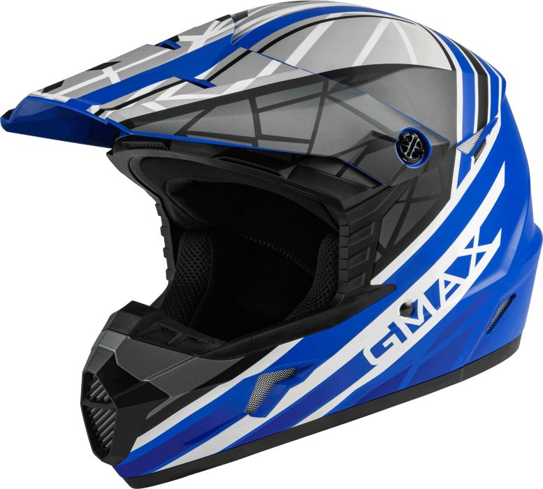 Gmax Youth Mx-46Y Off-Road Mega Helmet Matte Blue/Blk/White Ys D3462620