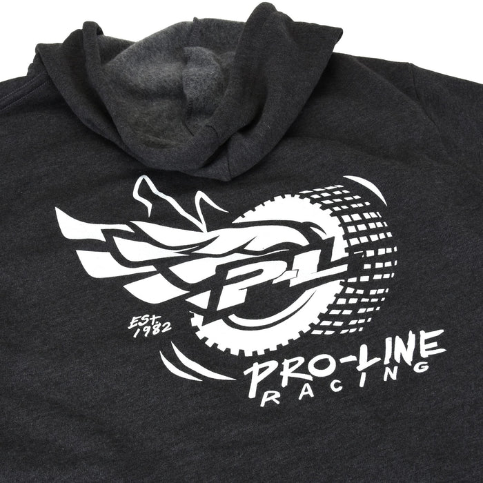 Pro-Line Racing Wings Gray Zip-Up Hoodie Xxl, Pro985905 PRO985905