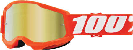 100% Strata 2 Junior Goggle Orange Mirror Gold Lens 50032-00005