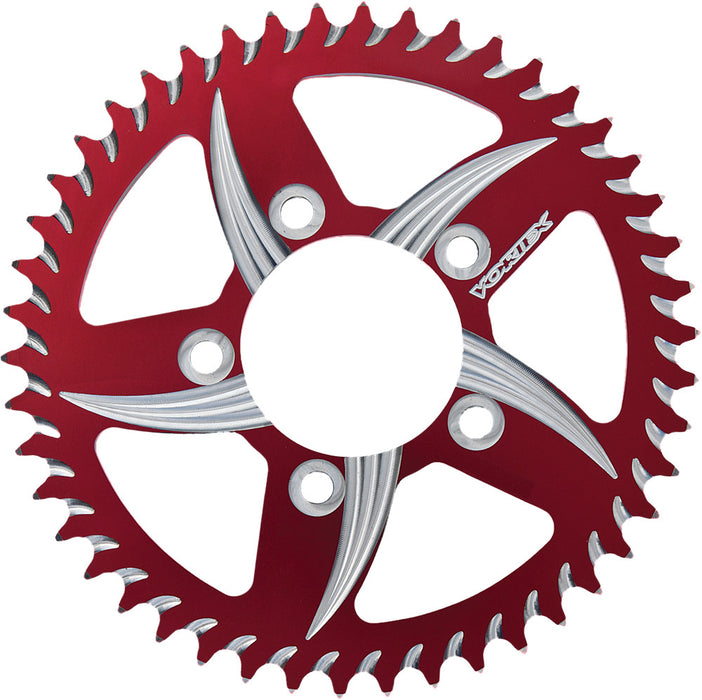 Vortex Rear Cat5 Sprocket Aluminum 45T-520 Red Kaw/Suz/Yam 435ZR-45