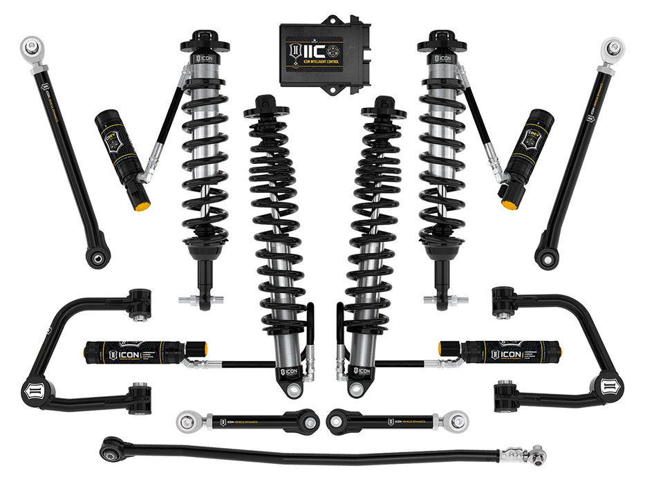 Icon 2021-Up Ford Bronco Without Sasquatch Package 3-4" Lift Stage 8 Suspension System With Tubular Control Arms And Links K40008T