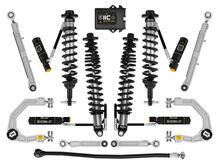 Icon 2021-Up Ford Bronco Without Sasquatch Package 3-4" Lift Stage 8 Suspension System With Billet Control Arms And Links K40008