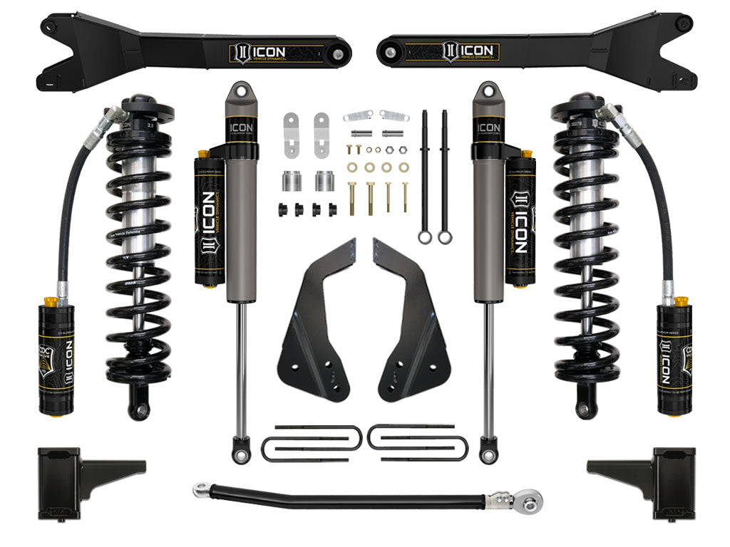 Icon 2005-2007 Ford F-250/F-350 Super Duty 4-5.5" Lift Stage 4 Coilover Conversion System With Radius Arm K63114R