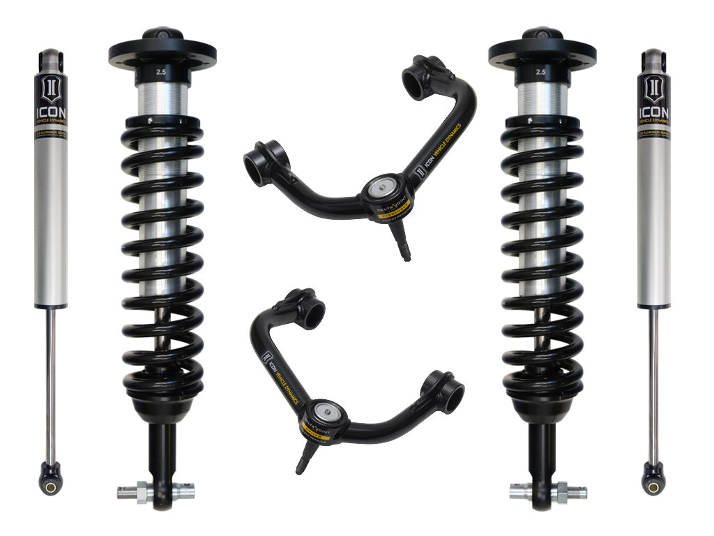 Icon 2021 Ford F150 2WD 0-3in Stage 2 Suspension System w Tubular UCA K93122T