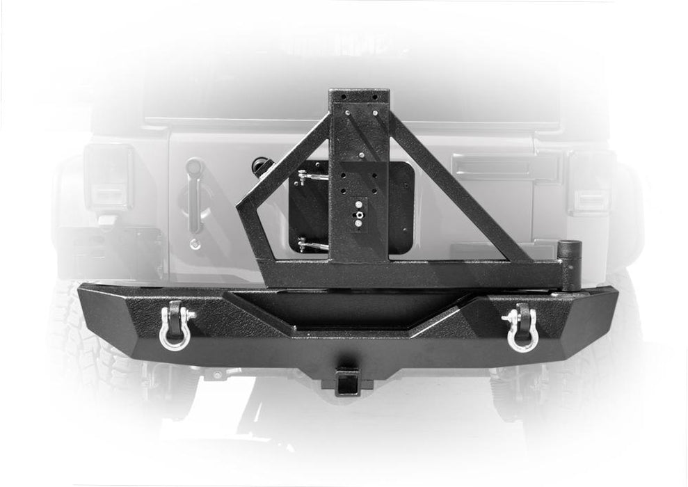 Dv8 Offroad Bumper Rbsttb-0207-18 compatible with Jeep Jk compatible with Jeep Rear Bumper With Carrier RBSTTB-02