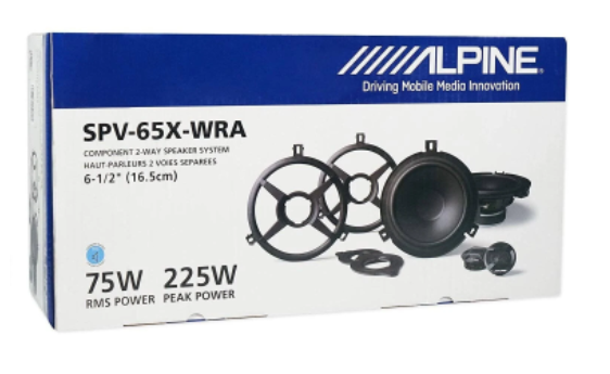 ALPINE 2-Way Weather Resistant Speaker System for 2007-2018 Jeep Wrangler JK - SPV-65X-WRA