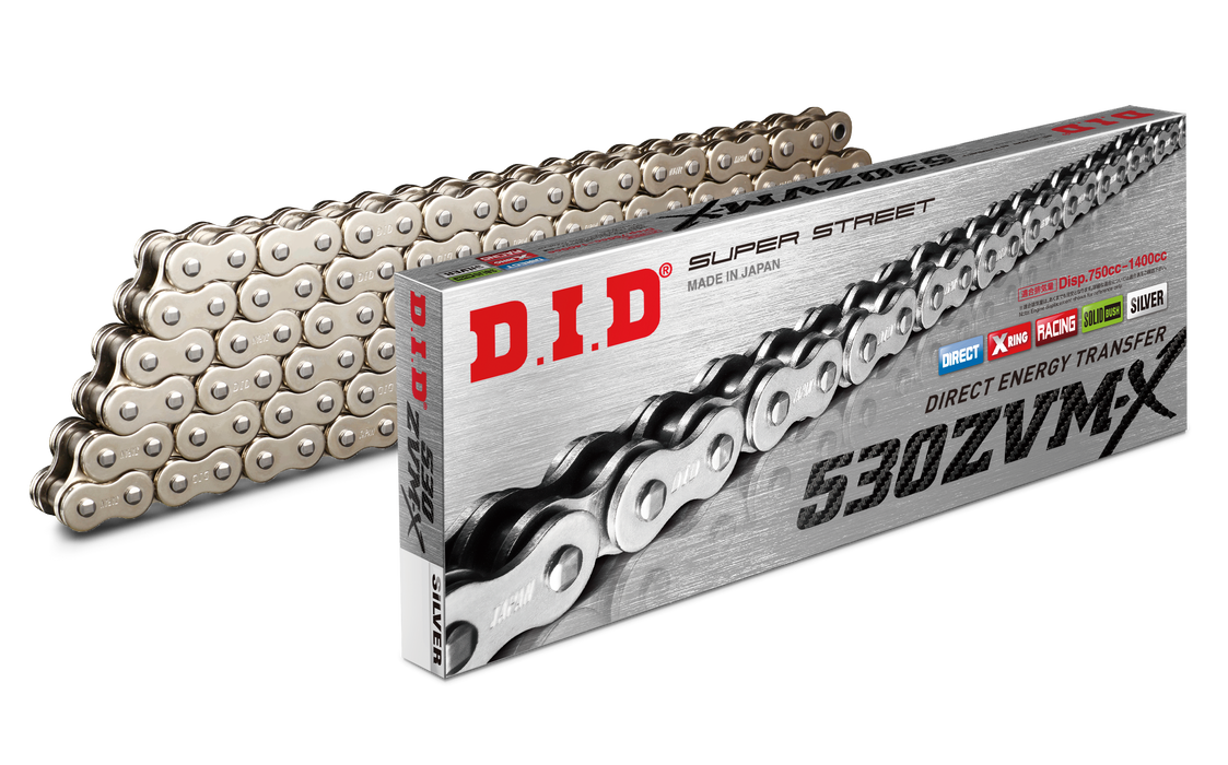 D.I.D. Did 530 Zvm-X Series X-Ring Chain 100 Links Silver 530ZVMXS100Z