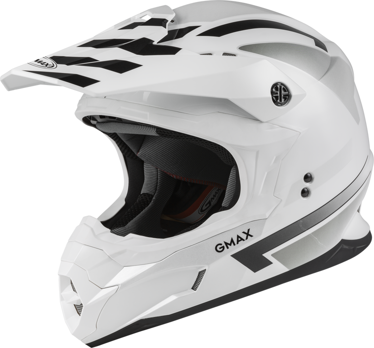 Gmax Mx-86 Off-Road Fame Helmet White/Silver/Grey 3X D3864019