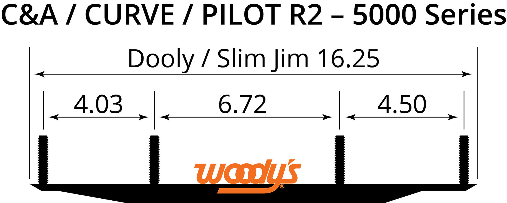 Woodys 4" Dooly Carbide Runner Woody'S 5000 Series DC4-5000