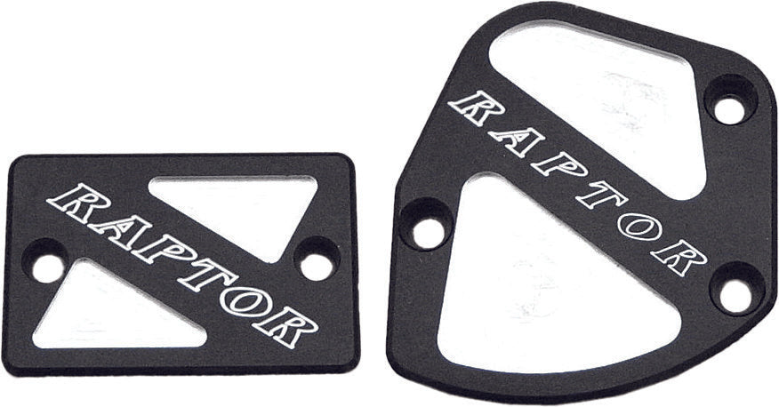 Modquad Throttle & Brake Cover Set Black Logo Raptor TSET1-RBLK
