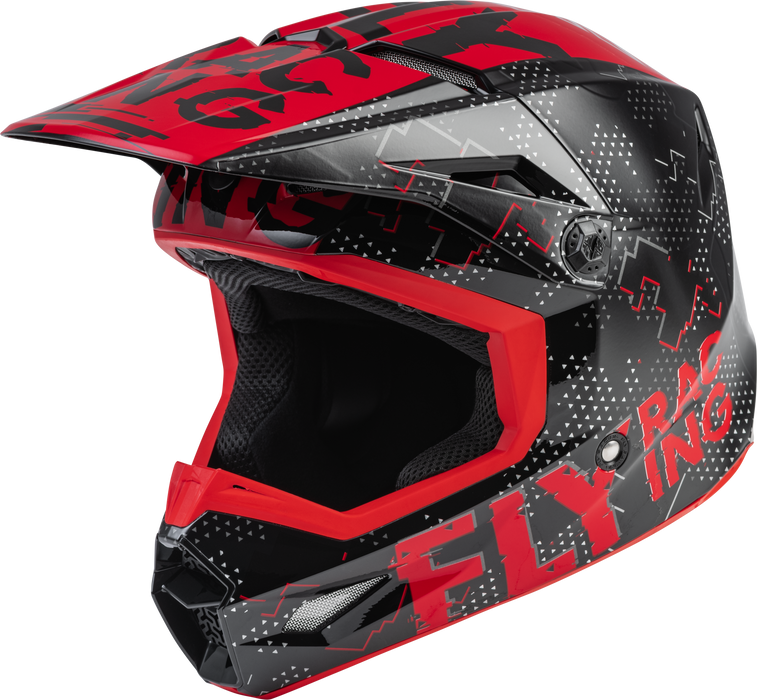 Fly Racing Youth Kinetic Scan Helmet Black/Red Yl 73-3490YL