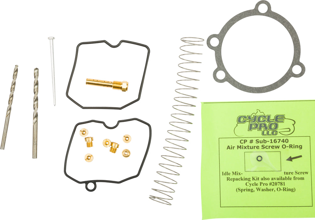 Cycle Pro Keihin Cv Carb Recalibration Tuner Kit W/Gaskets 16740